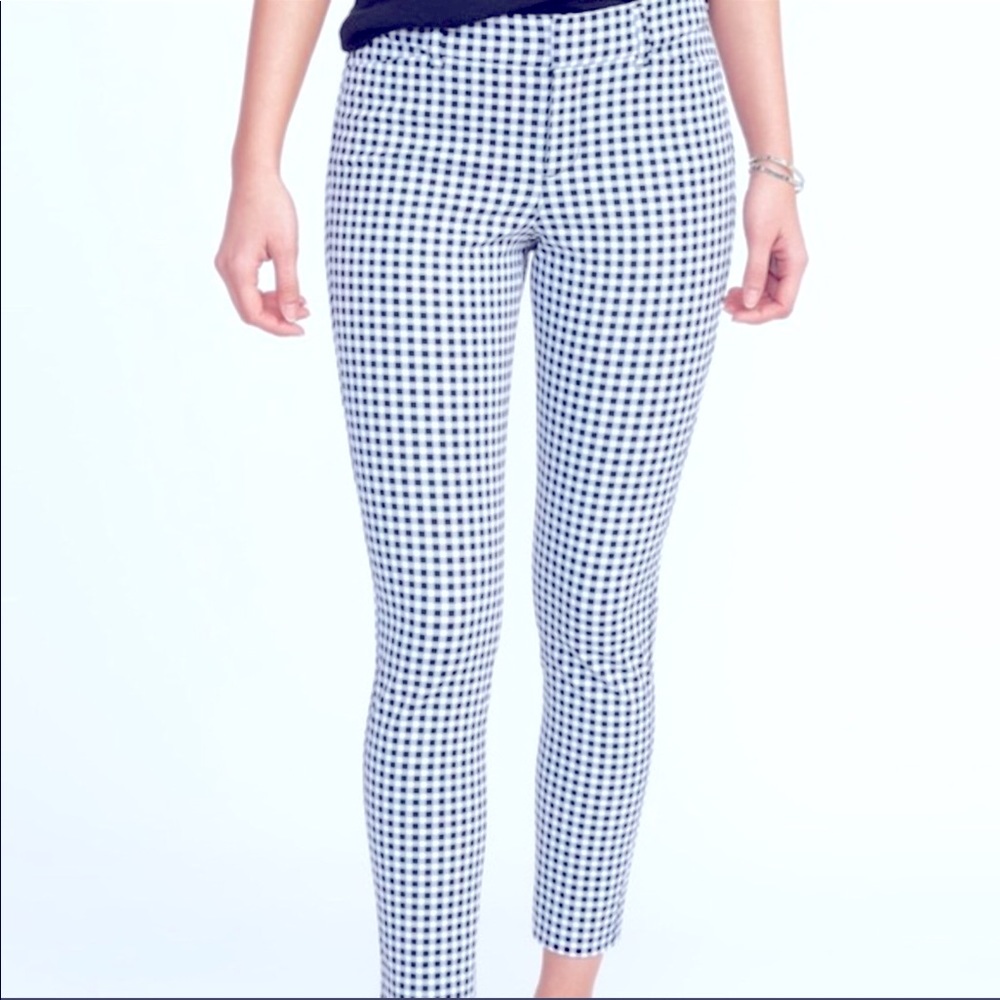 OLD NAVY Mid Rise Gingham Pixie Ankle Pants, 8